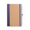 CADERNETA S/ PAUTA – 14X21CM – BEGE/AZUL