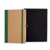 CADERNETA S/ PAUTA – 14X21CM – BEGE/VERDE