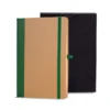 CADERNETA S/ PAUTA – 14X21CM – BEGE/VERDE
