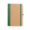 CADERNETA S/ PAUTA – 14X21CM – BEGE/VERDE