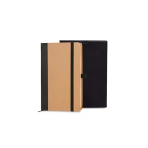 CADERNETA S/ PAUTA - 9,5X15,5 CM - BEGE/PRETO