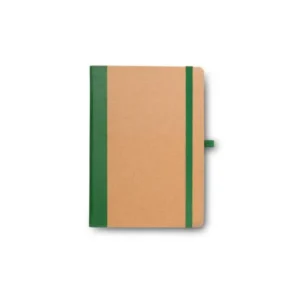 CADERNETA S/ PAUTA - 9,5X15,5 CM - BEGE/VERDE