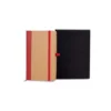 CADERNETA S/ PAUTA – 9,5X15,5 CM – BEGE/VERMELHO