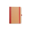 CADERNETA S/ PAUTA – 9,5X15,5 CM – BEGE/VERMELHO