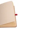 CADERNETA S/ PAUTA – 9,5X15,5 CM – BEGE/VERMELHO