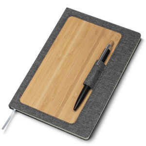 Caderno A5 Capa em RPET e Bambu