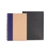 CADERNO PAUTADO COM WIRE-O – 23X18CM – BEGE/AZUL