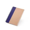 CADERNO PAUTADO COM WIRE-O – 23X18CM – BEGE/AZUL