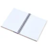 CADERNO PAUTADO COM WIRE-O – 23X18CM – BEGE/AZUL
