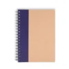 CADERNO PAUTADO COM WIRE-O – 23X18CM – BEGE/AZUL