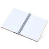 CADERNO PAUTADO COM WIRE-O – 23X18CM – BEGE/PRETO