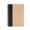 CADERNO PAUTADO COM WIRE-O – 23X18CM – BEGE/PRETO
