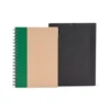 CADERNO PAUTADO COM WIRE-O – 23X18CM – BEGE/VERDE