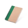 CADERNO PAUTADO COM WIRE-O – 23X18CM – BEGE/VERDE