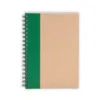 CADERNO PAUTADO COM WIRE-O – 23X18CM – BEGE/VERDE