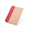CADERNO PAUTADO COM WIRE-O – 23X18CM – BEGE/VERMELHO
