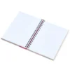 CADERNO PAUTADO COM WIRE-O – 23X18CM – BEGE/VERMELHO