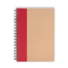 CADERNO PAUTADO COM WIRE-O – 23X18CM – BEGE/VERMELHO