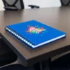 CADERNO PAUTADO COM WIRE-O – AZUL – 23,5X18CM – 100 FLS
