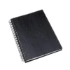 CADERNO PAUTADO COM WIRE-O – PRETO – 23,5X18CM – 100 FLS