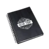 CADERNO PAUTADO COM WIRE-O – PRETO – 23,5X18CM – 100 FLS