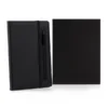 CADERNO FSC C/ PAUTA E ZÍPER – CAPA EM RPET PRETO – 14X21CM