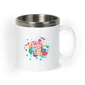 CANECA EM AÇO INOX/POLIESTIRENO - 300 ML