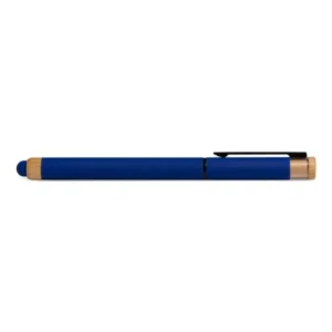 CANETA ROLLER EM ALUMÍNIO RECICLADO /  BAMBU - AZUL