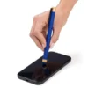 CANETA ROLLER EM ALUMÍNIO RECICLADO /  BAMBU – AZUL