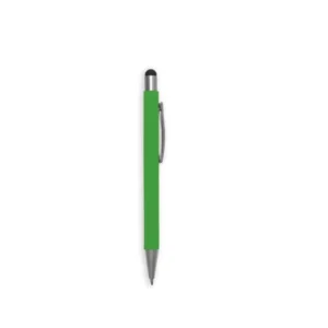CANETA ESFEROGRÁFICA EM ALUMÍNIO COM PONTA TOUCH - VERDE