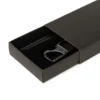 CANETA ROLLER E CHAVEIRO CINZA EM METAL E PU PRETO