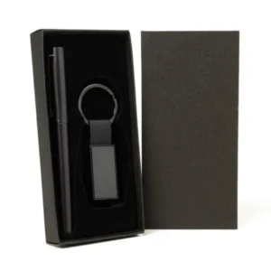 CANETA ROLLER E CHAVEIRO EM METAL/PU