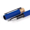 CANETA ROLLER EM ALUMÍNIO RECICLADO /  BAMBU – AZUL