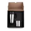 CONJ. DE CANECAS EM AÇO INOX  400/180 ML – 2 PÇS