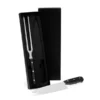 CONJ. DE FACA E GARFO PREMIUM EM MADEIRA / INOX – PRETO – 2 PÇS