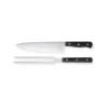 CONJ. DE FACA E GARFO PREMIUM EM MADEIRA / INOX – PRETO – 2 PÇS