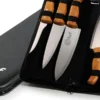 CONJ. DE FACAS BAMBU / MADEIRA / INOX COM ESTOJO FRANKFURT – 7 PÇS