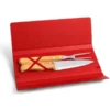 CONJ. DE GARFO E FACA INOX / MADEIRA / BAMBU COM ESTOJO VERMELHO – 3 PÇS