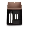 CONJ. DE GARRAFA E CANECA EM AÇO INOX  600/180 ML – 2 PÇS