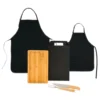 CONJ. PARA CHURRASCO COM AVENTAL E AVENTAL MINI – 5 PÇS