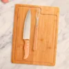 CONJ. PARA CHURRASCO EM BAMBU / MADEIRA / INOX – 3 PÇS