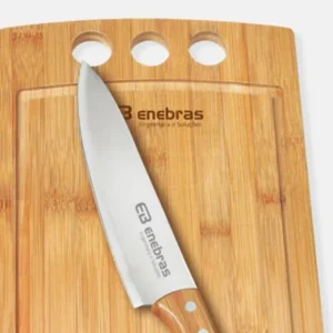 CONJ. PARA CHURRASCO EM BAMBU / MADEIRA / INOX CALIFORNIA - 2 PÇS