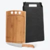 CONJ. PARA CHURRASCO EM BAMBU / MADEIRA / INOX CALIFORNIA – 2 PÇS