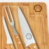 CONJ. PARA CHURRASCO EM BAMBU / MADEIRA / INOX DALLAS – 4 PÇS