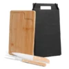 CONJ. PARA CHURRASCO EM BAMBU / INOX / MADEIRA – 3 PÇS.