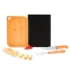CONJ. PARA CHURRASCO EM BAMBU / INOX / MADEIRA – 3 PÇS