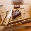 CONJ. PARA CHURRASCO EM BAMBU / INOX / MADEIRA – 4 PÇS