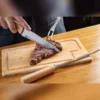 CONJ. PARA CHURRASCO EM BAMBU / INOX / MADEIRA – 4 PÇS