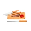 CONJ. PARA CHURRASCO EM BAMBU / INOX / MADEIRA – 4 PÇS