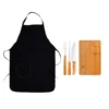 CONJ. PARA CHURRASCO EM BAMBU / MADEIRA / INOX TEXAS – 5 PÇS
